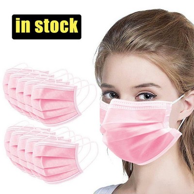 Pink 3-Ply Disposable Mask ***Domestic Inventory Available***