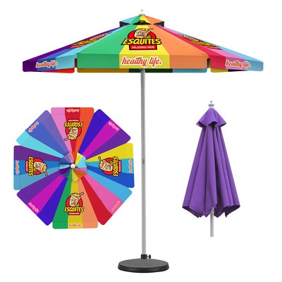 9' Heavy Duty Commercial 8 Panel Market Umbrella w/ Aluminum Pole & Frame