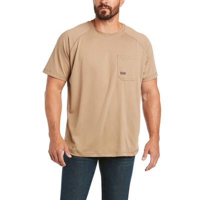 Rebar® Khaki & Gray Heat Fighter Short Sleeve T-Shirt