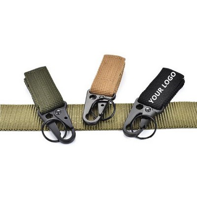 Multifunctional Carabiner Keychain w/Nylon Belt Loop