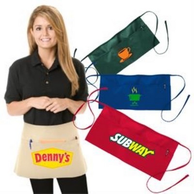 Restaurant Aprons w/ Custom Logo Full Length Apron 3 Pockets