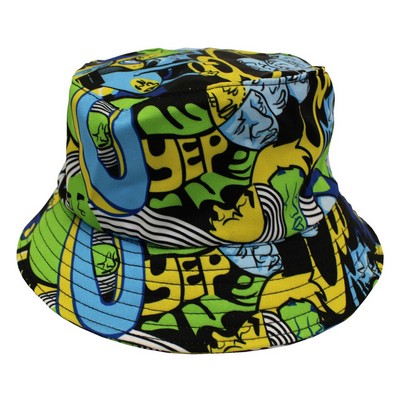 Full Color Summer Beach Bucket Hat