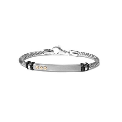 CJ Steelx "The Elio" Stainless Steel Cable Wire Bracelet - Silver