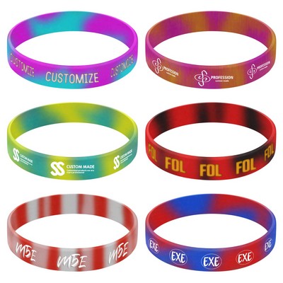 Tie Dye Silicone Segmented Silicone Bracelet