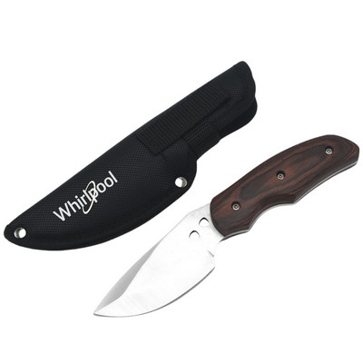 Stainless Steel Fixed Blade with Wooden Handle