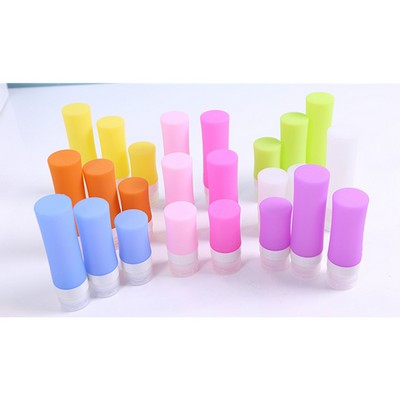 Cylinder shape travel portable leakproof squeeze silicon sub bottle