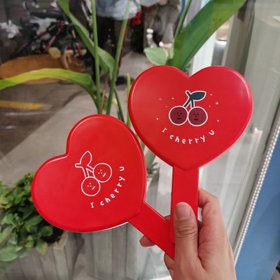 Custom Hand-Hold Heart Shape Cosmetic Mirror