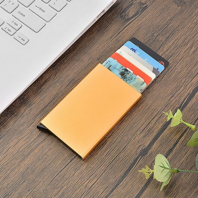 Metal Business Card Holder for Men & Women, Pocket Business Card Case Slim Business Card Wallet