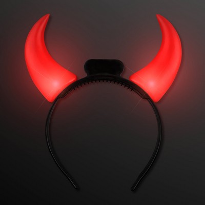 Large Devil Horns Light Up Headband - BLANK