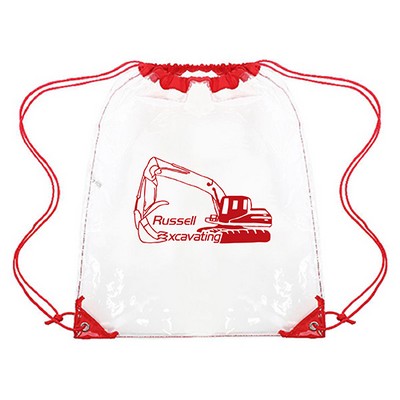 Clear Drawstring Cinch Pack Backpack