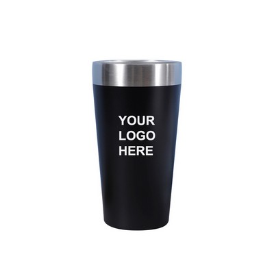 16 OZ Vacuum Insulated Powder Coated Tumbler with Lid