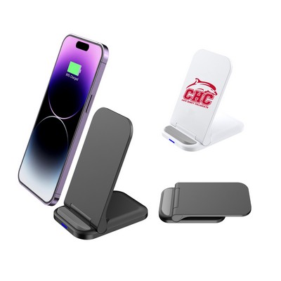 Foldable 15W Fast Wireless Charger Station Phone Holder