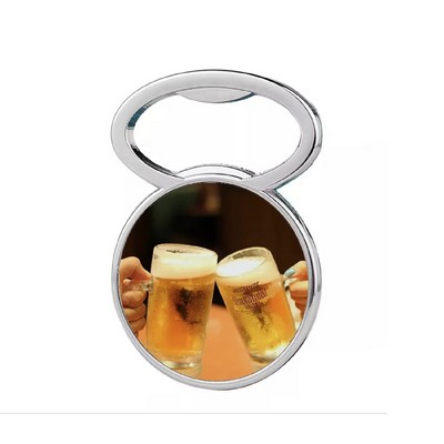 Round Bottle Opener Fridge Magnet