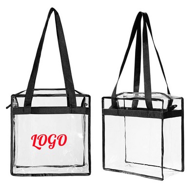 Clear Stadium Zippered Tote Bag