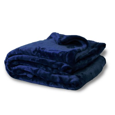 Mink Touch Blanket Oversized Navy (60"X 72")