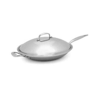 Heritage Steel 13.5" Shallow Wok W Lid