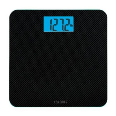 Homedics Carbon Fiber Glass Digital Bathroom Scale Black