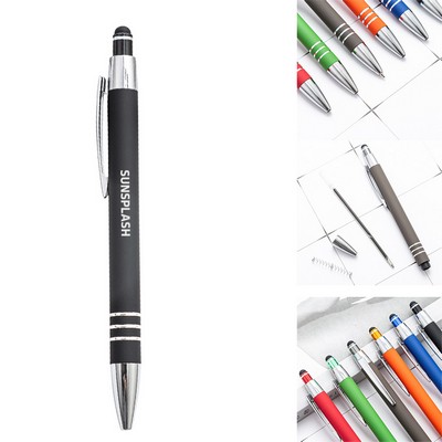 Stylus Click Action Aluminum Ballpoint Pen