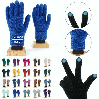 Winter Chenille Touchscreen Gloves