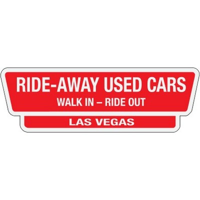 White Reflective Auto Ad Decal (5.733"x 1.865")