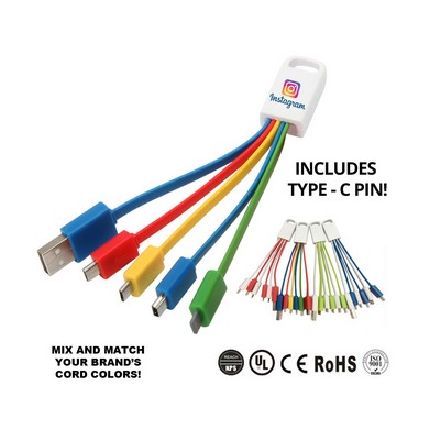 5-in-1 Universal Porkpie USB Data Transfer/Charging Cable