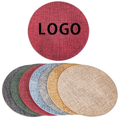 Non-slip Round Pu Leather Coaster