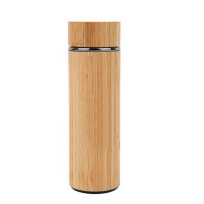 16 Oz Vacuum Insulated Bamboo Eco Bottle