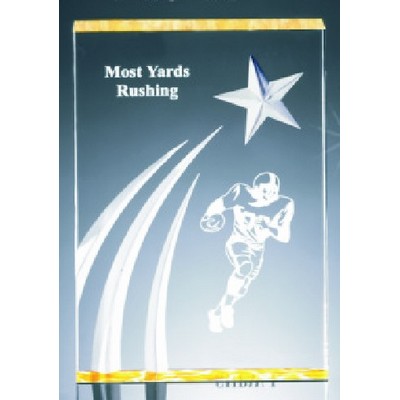 3D Carved Shooting Star Acrylic Award, 5" H