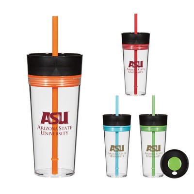 16 Oz. Tumbler w/ Straw