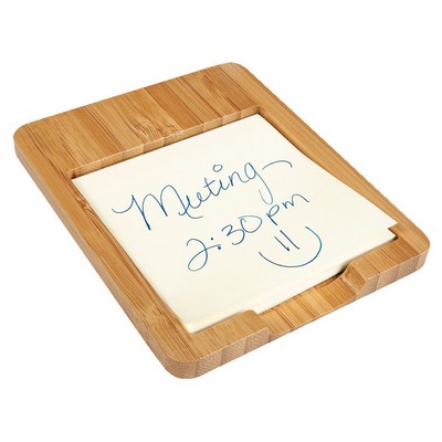 3 5/8" x 4 1/2" Bamboo Sticky Note Holder