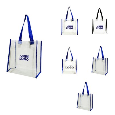 PVC Clear Stadium Tote Bag