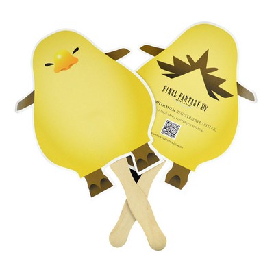 Chicken Shape Paper Fan with Wooden Handle