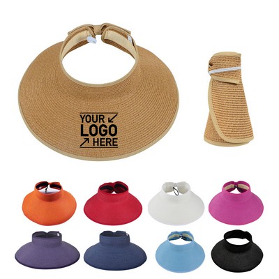 Wide Brim Roll-Up Straw Sun Hat