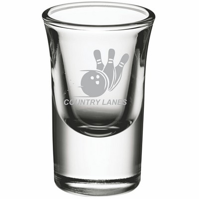 Deep Etched or Laser Engraved Acopa 1 oz. Shooter Glass