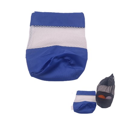 Wholesale Custom Blue Scuba Diving Mesh Drawstring Bag