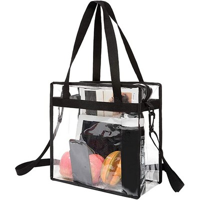 Clear bags Stadium Approved Clear Tote Bag with Zipper Closure Cross body Messenger Shoulder Bag