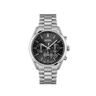 Hugo Boss Gents Boss Champion Stainless Steel Watch w/Black Dial