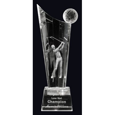 Renaissance, Male - Crystal, Award Trophy, 8"