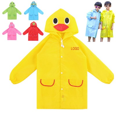 Animal Cartoon Children Raincoat