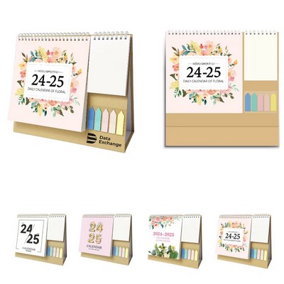 Desk Calendar With Sticky Note Set