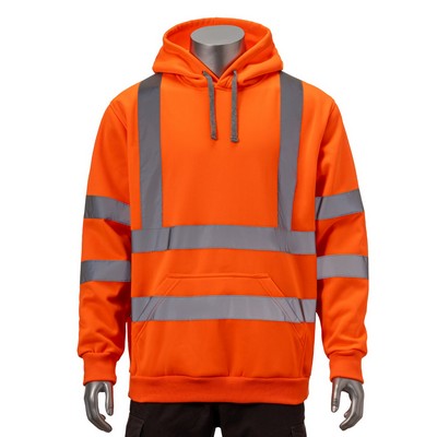 Hi Vis 8.2oz 280GSM Class 3 Safety Hoodie with Kangaroo Pocket