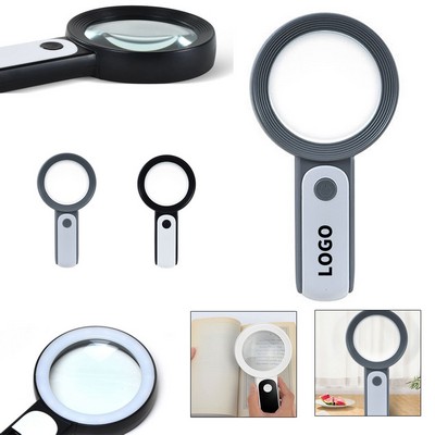 LED Illuminated 30X Handheld Magnifier