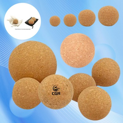 Natural Cork Reflexology Sphere Ball (2.4")