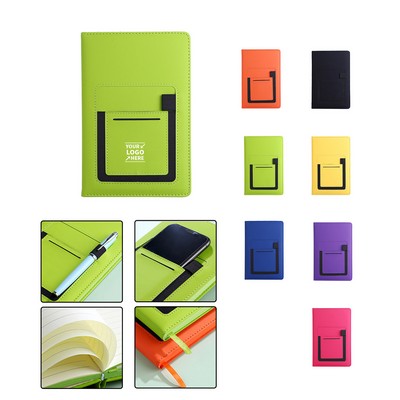 Notebook with Phone Pocket and Pen Holder