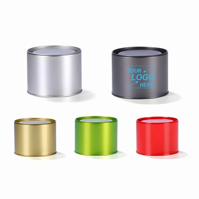 Colorful Round Empty Tin Container