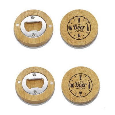 Magnetic Bamboo Bottle Opener