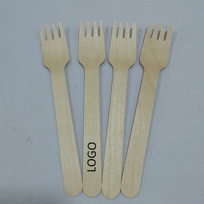 5 1/2" Disposable Eco-Friendly Birch Wooden Forks