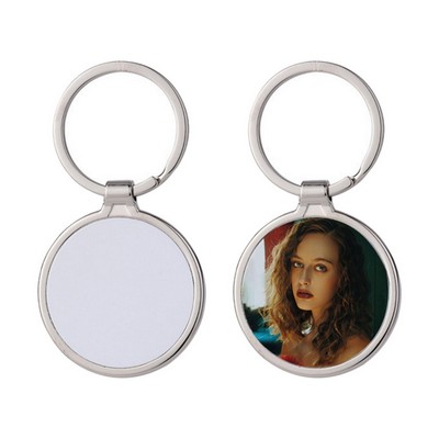 Personalized Round Shape Metal Car Keychain