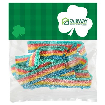 St. Patrick's Day Header Bag - Rainbow Sour Belts - 2 Oz.