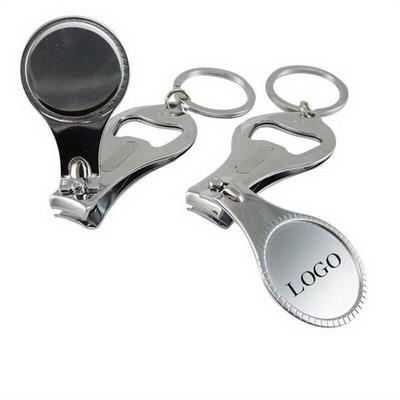 Stainless Steel Nail Clippers with Bottle Opener